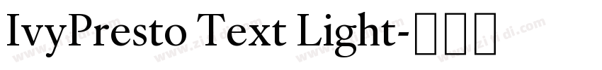 IvyPresto Text Light字体转换